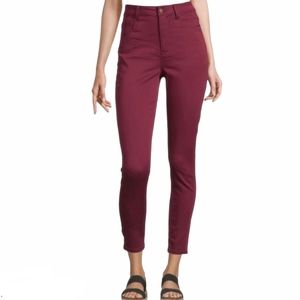 Arizona Deep Ruby High Rise Skinny Ankle Pant